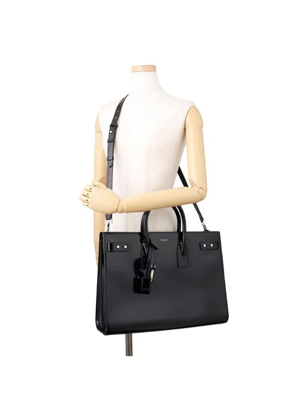 Saint Laurent Paris Business Bag Sac de Jour Large Patent Leather 2-Way